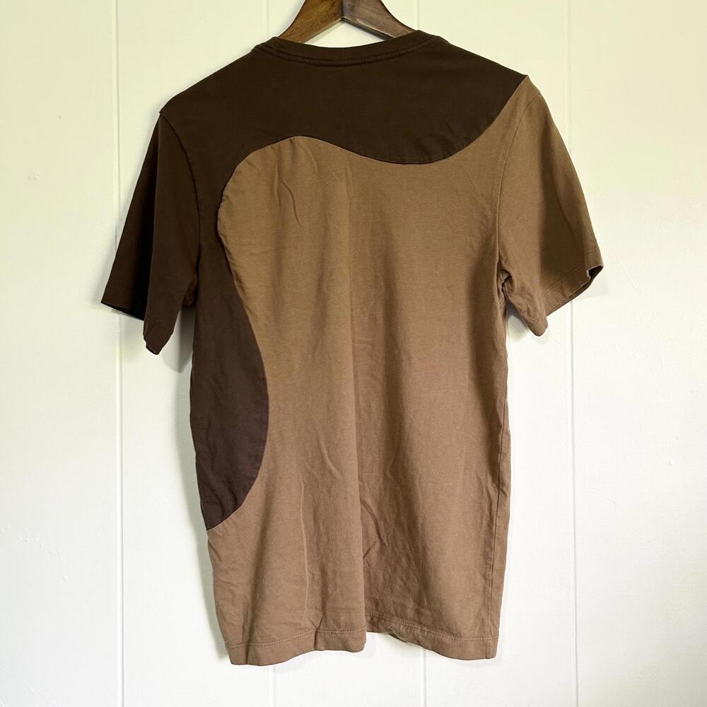Nike The Nike Tee Brown Swirl Colorblock Short Sleeve T-Shirt Men’s Small - Picture 2 of 3